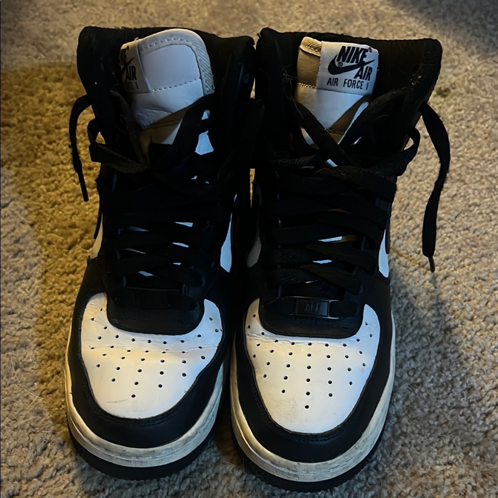 Nike Black and White Air High-Tops - Picture 2 of 2